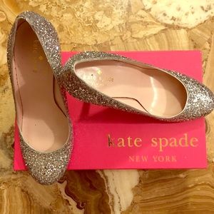 Kate Spade Karolina Silver Glitter Shoes